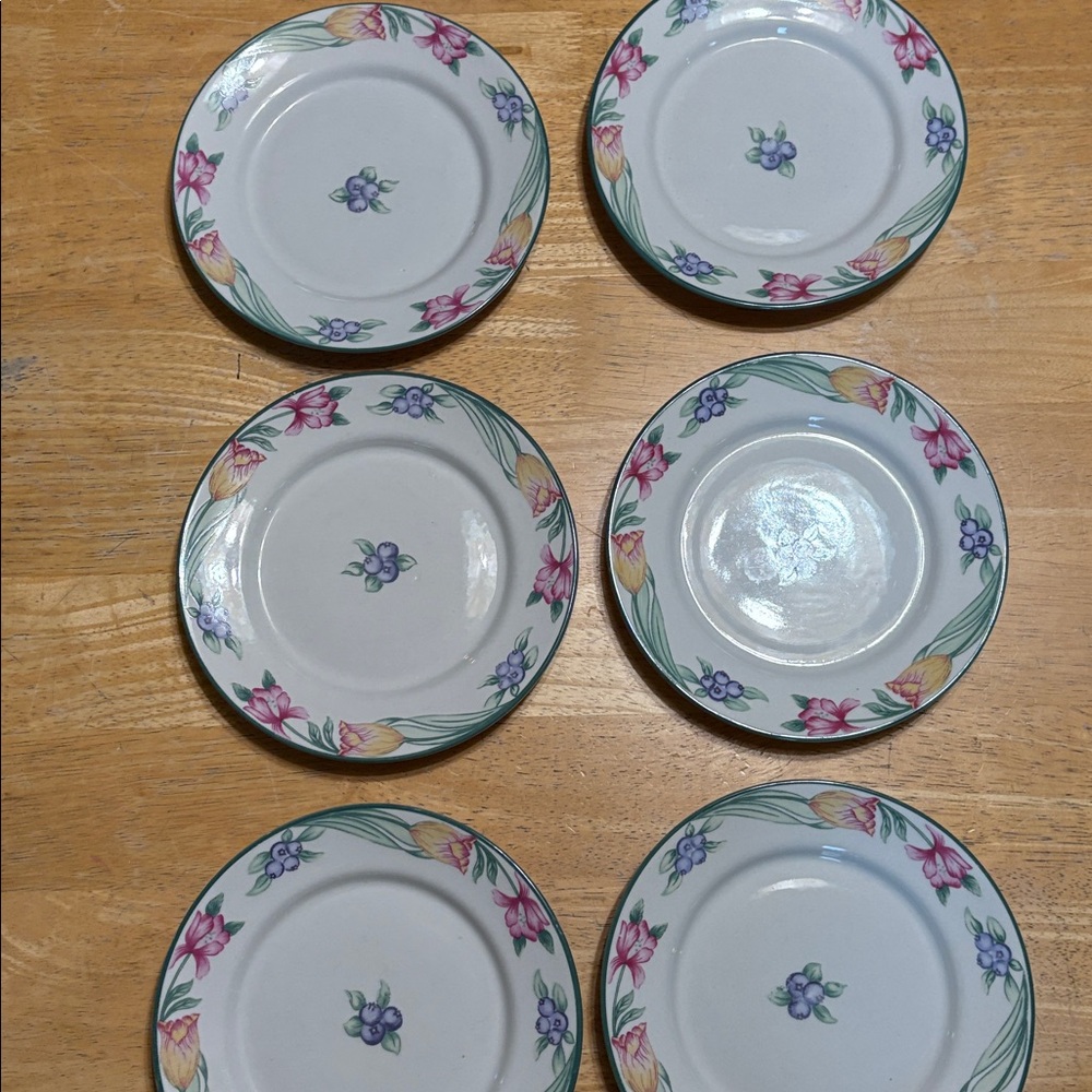 Oneida Genuine Tulip salad plates set of 6